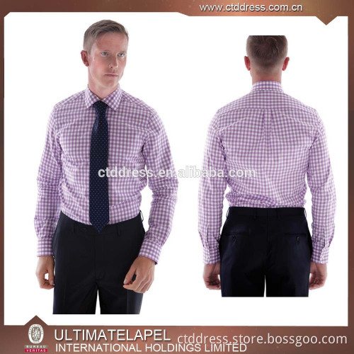 Business Style 100% Cotton Slim Fit New Pattern Check Shirt